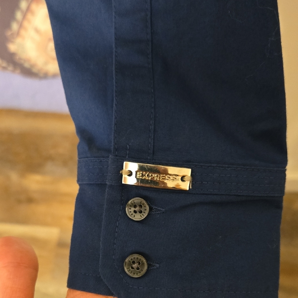 Banana Republic Deep Blue Collared Shirt - Picture 3 of 6